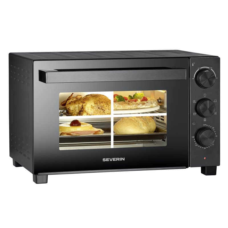 SEVERIN Back & Toast oven TO 2075, 30 liter, hetelucht, zwart